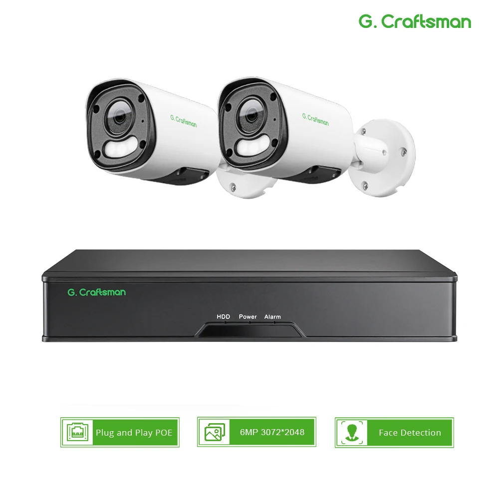 CN XMeye YU, SONY 6MP, KIT de système POE, Onvif, vidéo CCTV, sécurité de surveillance NVR, P2P,G.Craftsman