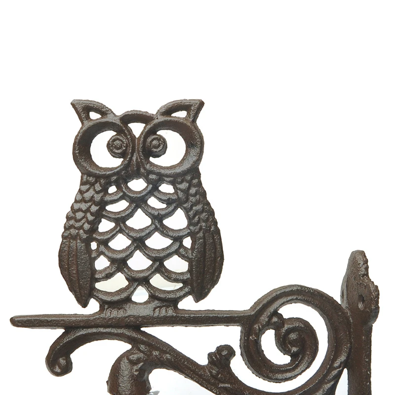 Cast Iron Owl Bell for Garden Wall Decor