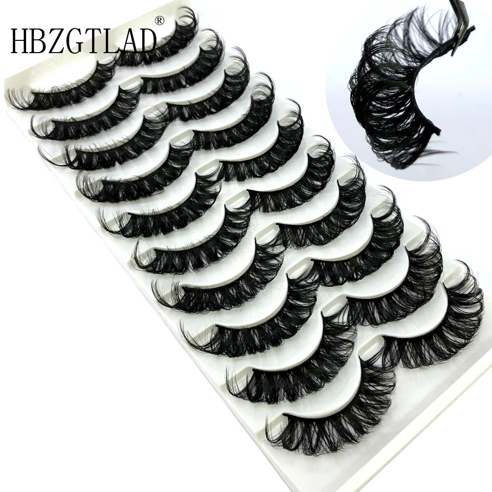 HBZGTLAD новые ресницы DD Curl 10-23 мм русские накладные 3D норковые многоразовые пушистые