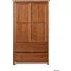 Shaker 2Door Wardrobe,Solid Wood with Walnut Finish and Made of100% solid wood forbedroom living room wardrobescloset organizer 3