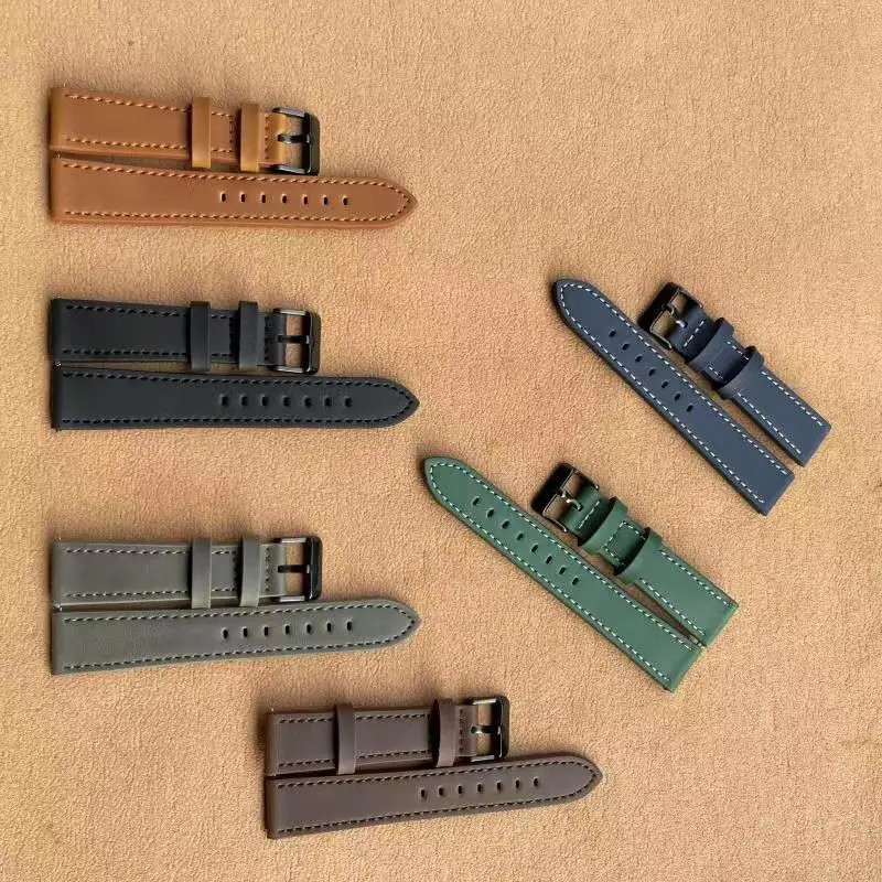 Sleek Black Intelligent Watch Strap with Raw Edge Buckle