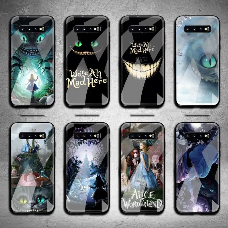 Alice in Wonderland Phone Case Tempered Glass For Samsung S20 Plus S7 S8 S9 S10 Note 8 9 10 |