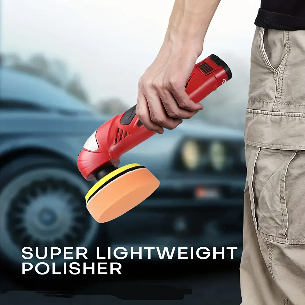 12V Wireless Polisher 4 Inch Car er ing Kit With 4 ing Pads 5-speed Adjustable For Car Detailing Scratch Repair