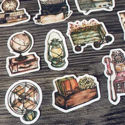 Autocollants Vintage pour meubles et appareils électroménagers, étiquette Scrapbooking, pour journal, Album, décorations, matériel de fond, DIY bricolage, 14 pièces 