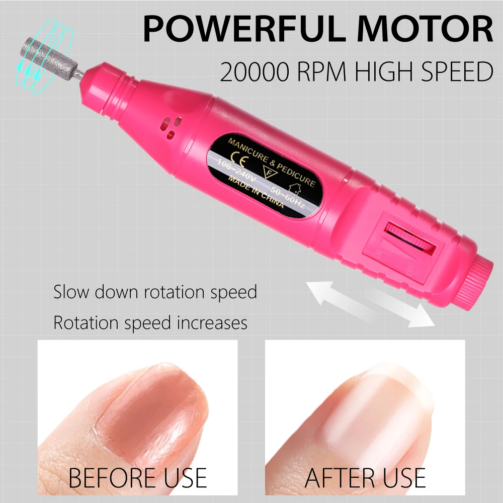 Multitype Plug Nail Drill Machine Electric Manicure Milling Cutter Set For Gel Nail Polish Manicure Tool Accessories