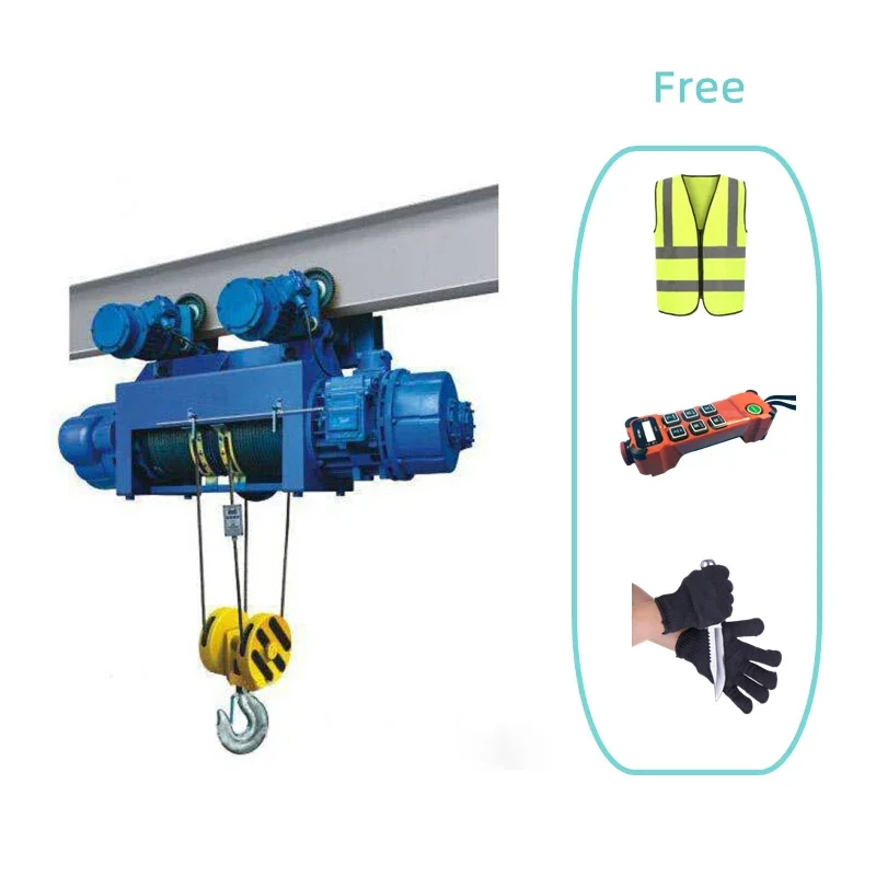 3 Phase Motor Wire Rope 16 Ton 20 Ton Electric Hoist For Single Girder Beam Crane