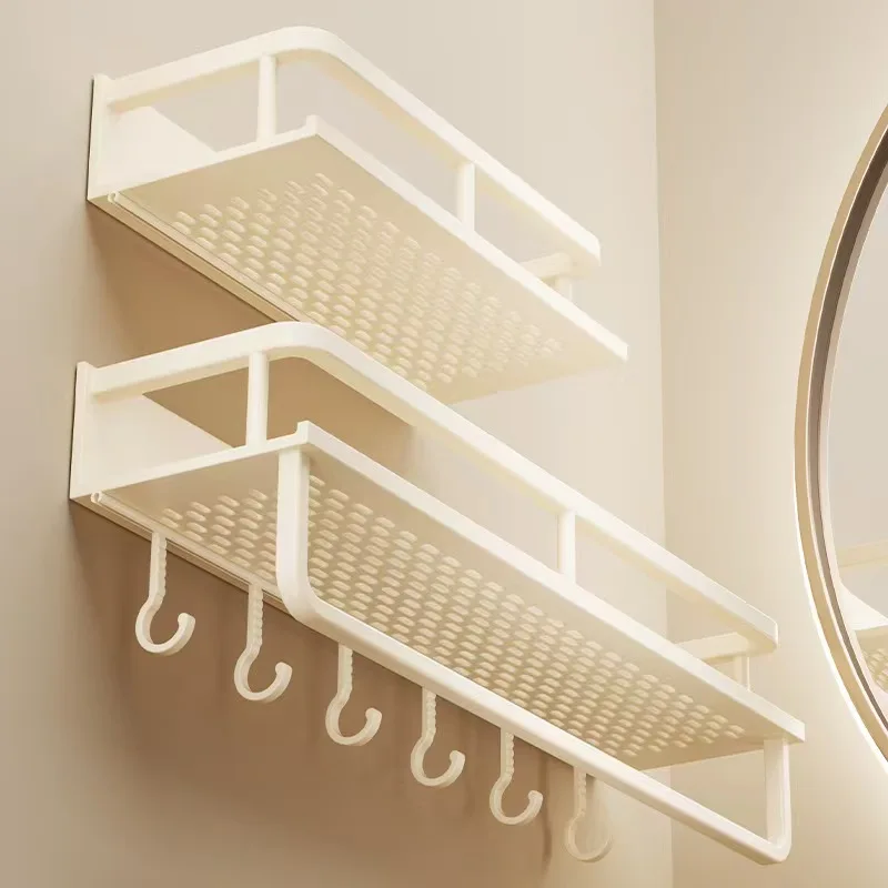 Bathroom storage rack for silver space aluminum 30-50CM no drill wall-mounted