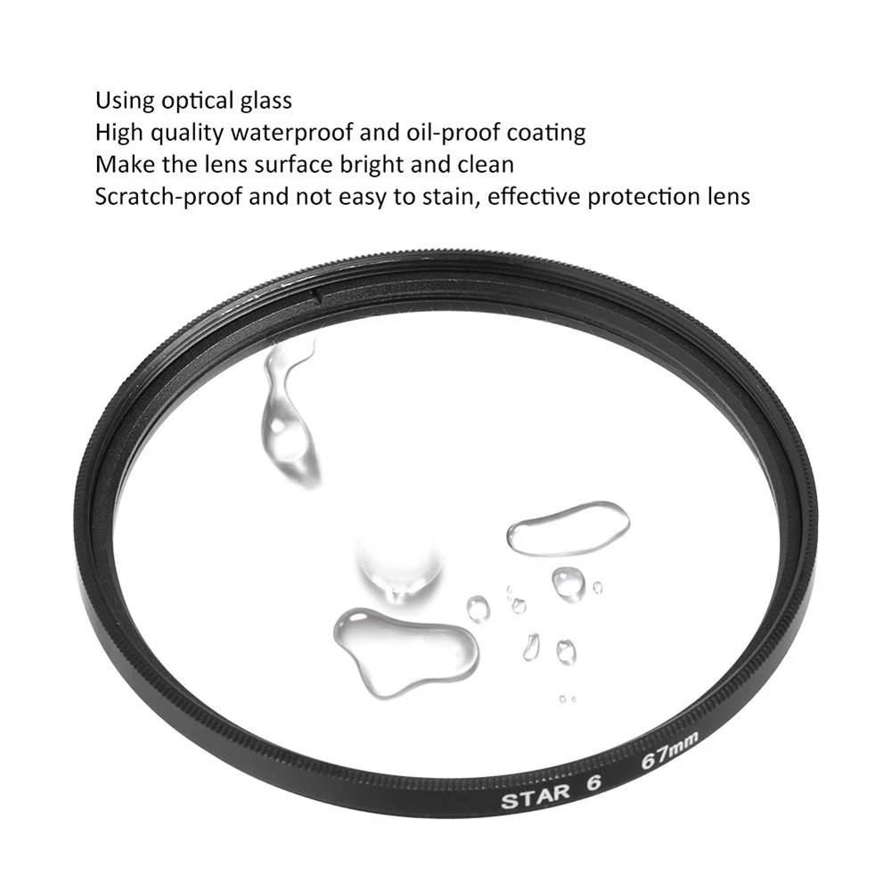 Star Line Star Filter Lens Photography 6 Line Variable Camera Filters 37 40.5 43 46 49 52 55 58 62 67 72 77 82mm For DSLR 4