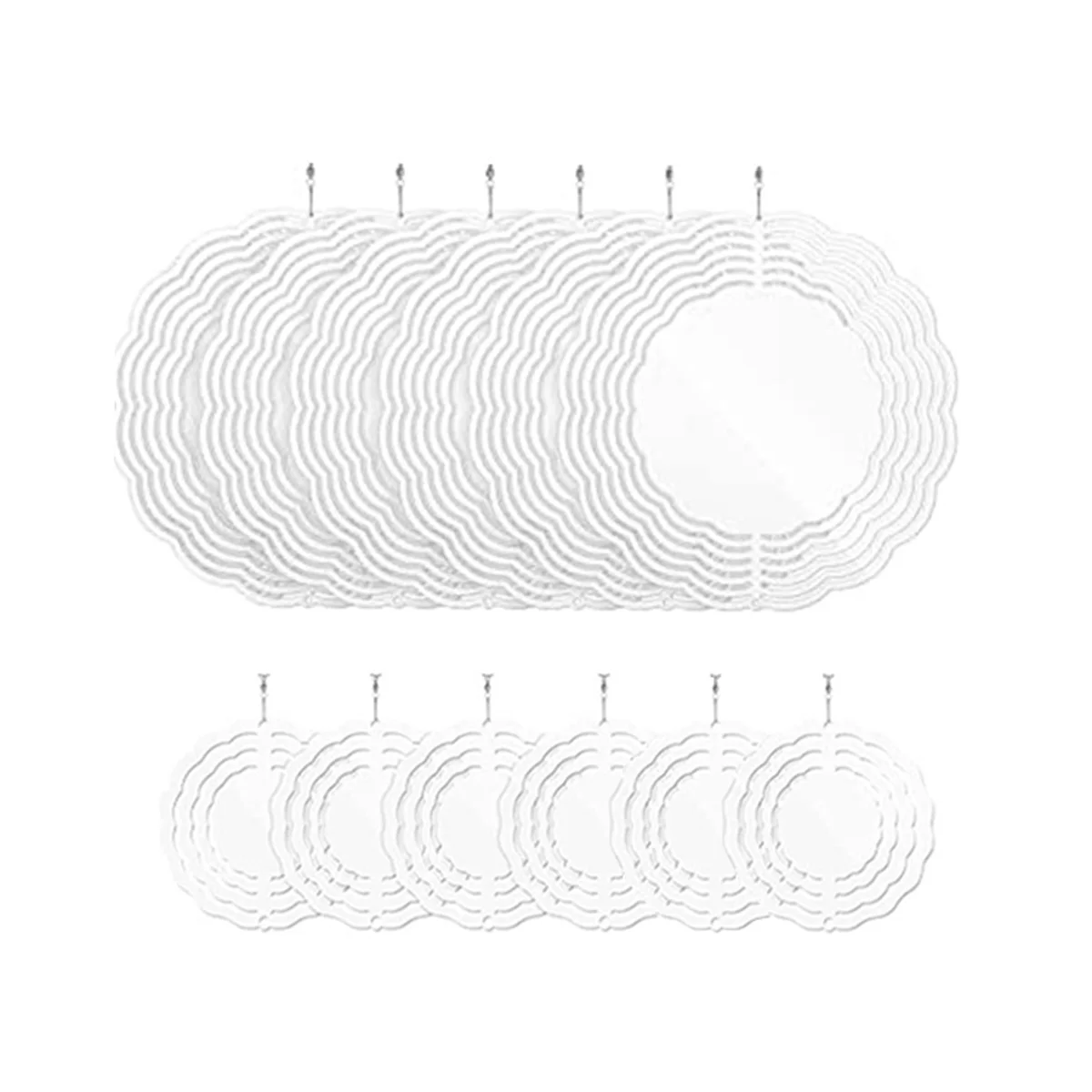 

12Pcs Sublimation Wind Spinner Blanks 3D Wind Spinners Hanging Wind Spinners for Outdoor Garden Decoration 3/8 Inch