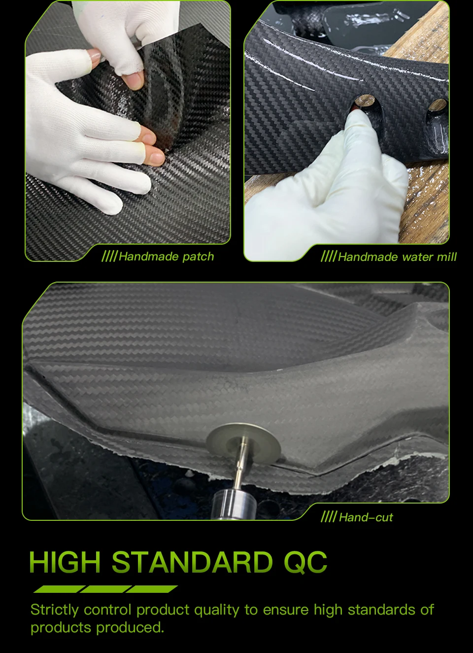 Für Kawasaki ZX-10R 2020 + Carbon Faser Zubehör Körper Seite Panels Hinten Schwanz Trim Auspuff Abdeckung Kraftstoff Tank Abdeckung Kit – Detail 12