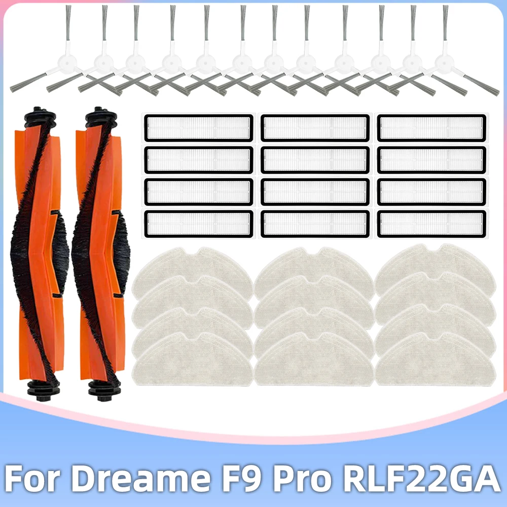 Compatível com a Substituição de Peças Sobressalentes para Escova Lateral Principal do Filtro Hepa para Pano de Esfregar do Aspirador de pó Robô Dreame f9 Pro Rlf22ga d9 Max White