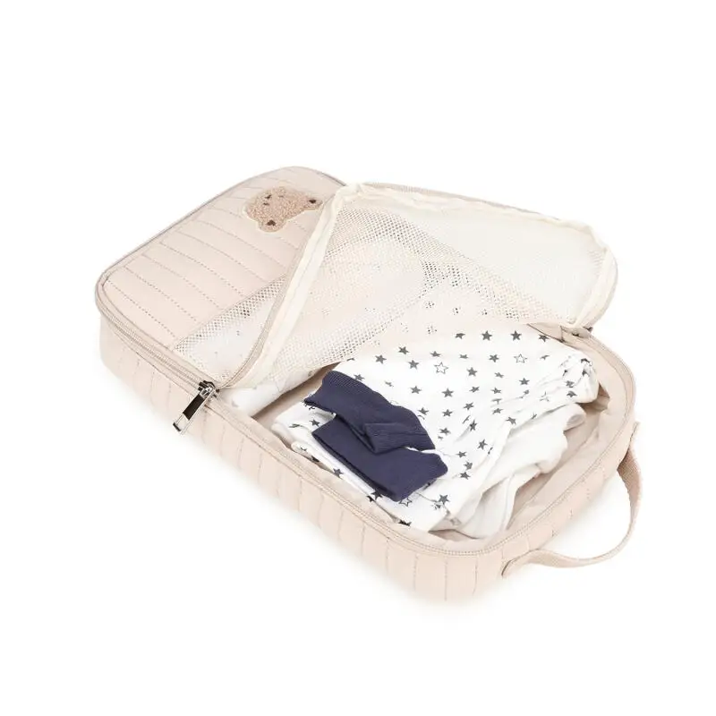 귀여운 곰  기저귀 가방 여행용 휴대용  옷 보관 가방 엄마와  용품 분리 친환경 보관
