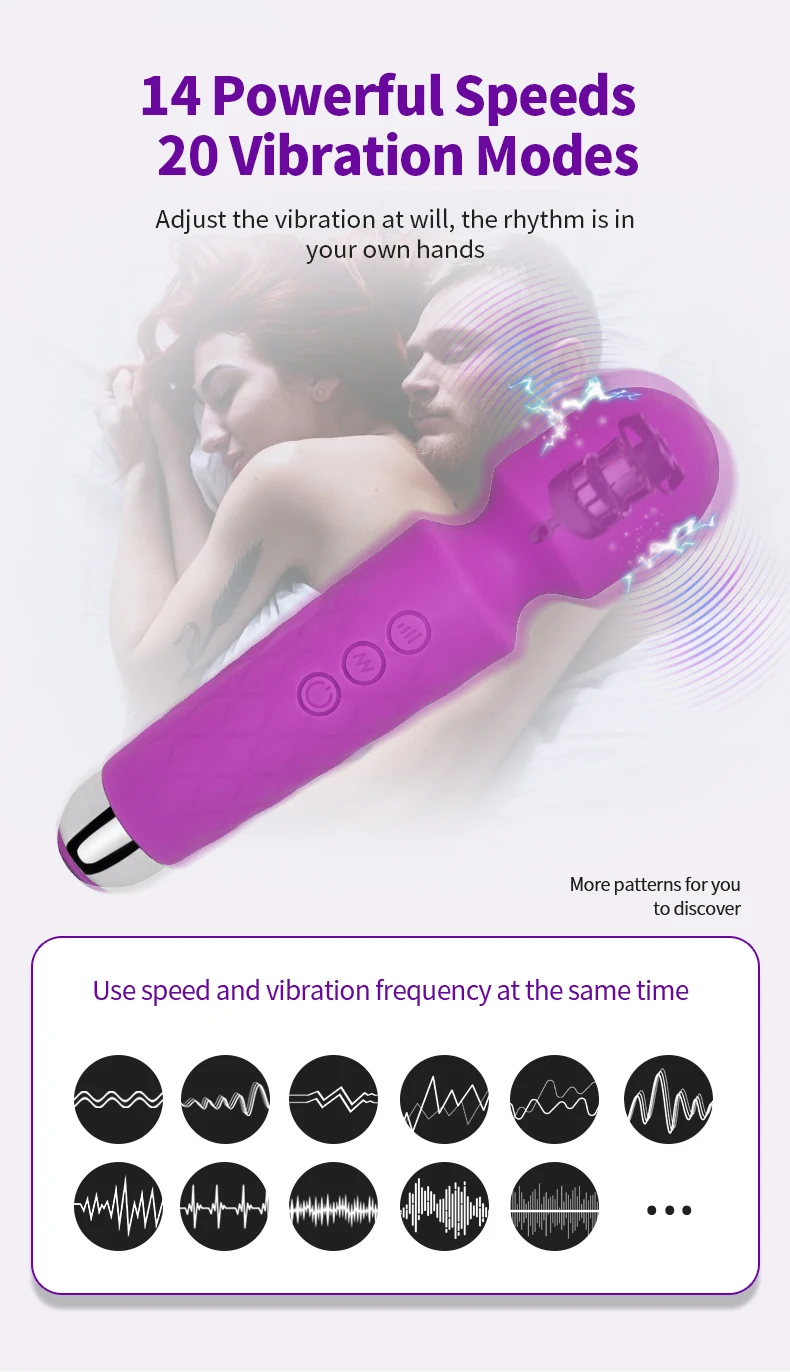 Wireless Magic Wand Vibrator Usb Rechargeable Body Massage Toy_voghion.com