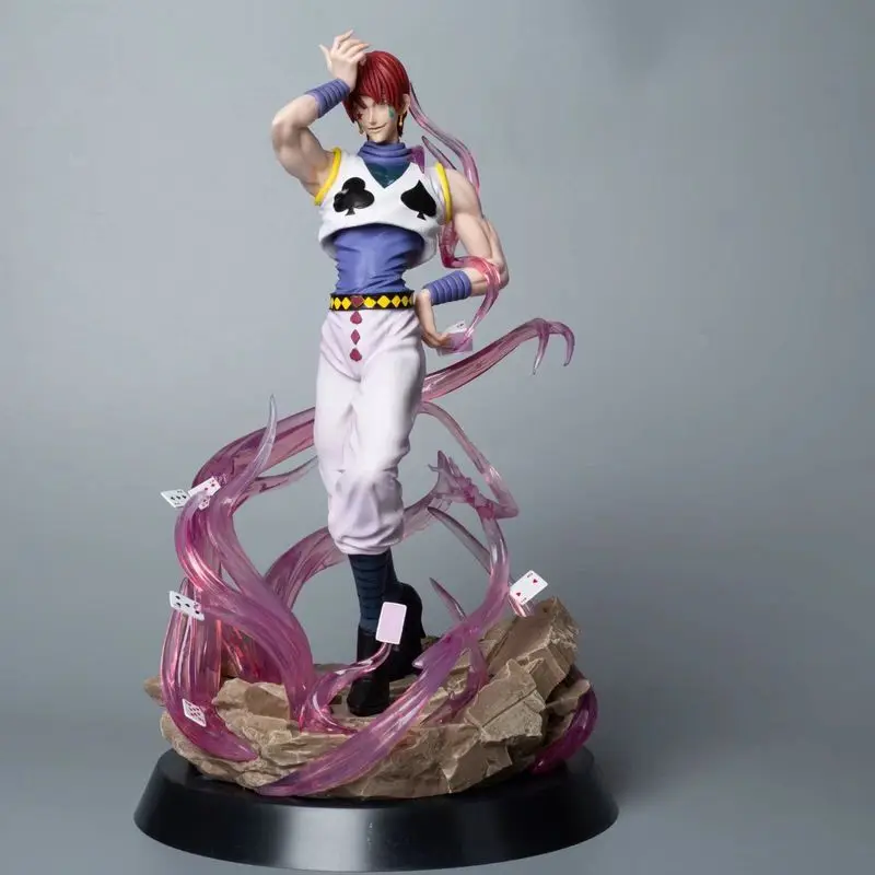

32cm Pvc Hunterxhunter Anime Figure Hisoka Statue Gk Statue Figurine Model Doll Ornament Collection Room Decora Desk Toys Gift