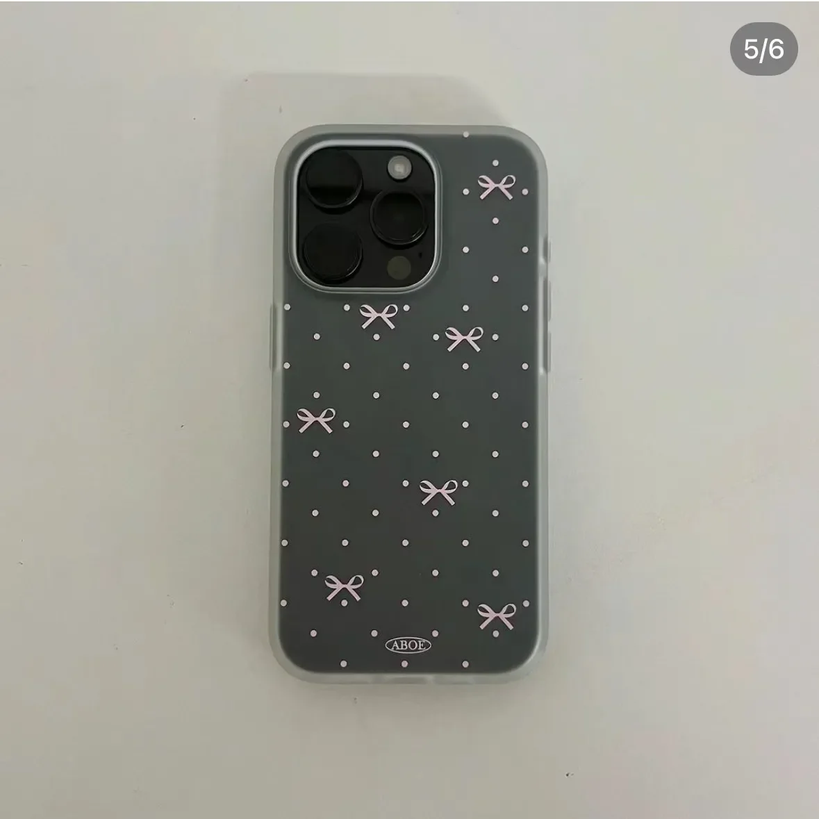 Chic Korean Pink Blue Wave Point Bow Phone Case Y2K Style Cover