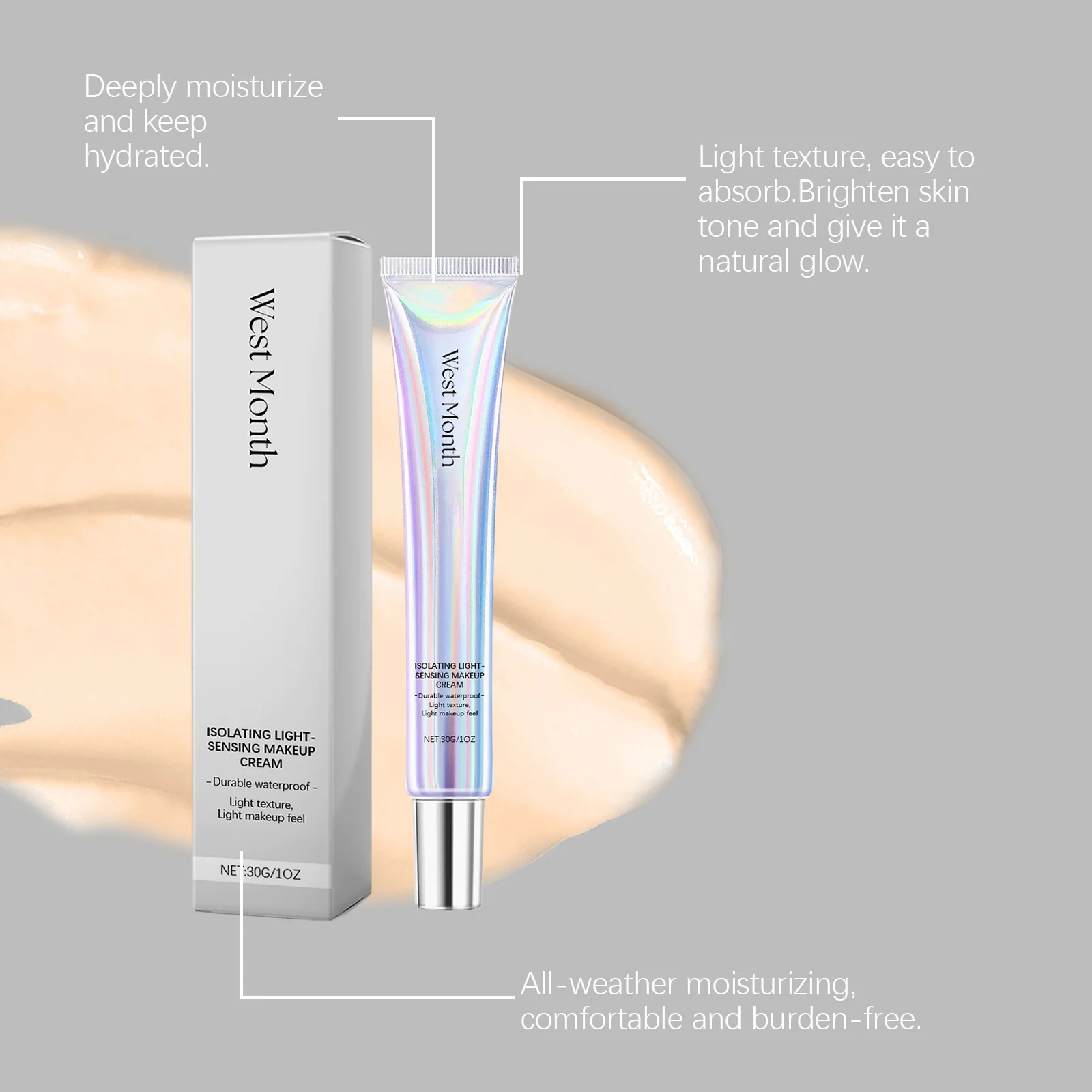 Color Changing Liquid Foundation Even Skin Tone Improve Dullness Relieves Dryness Moisturizing Brighten Whiten Makeup Base Care
