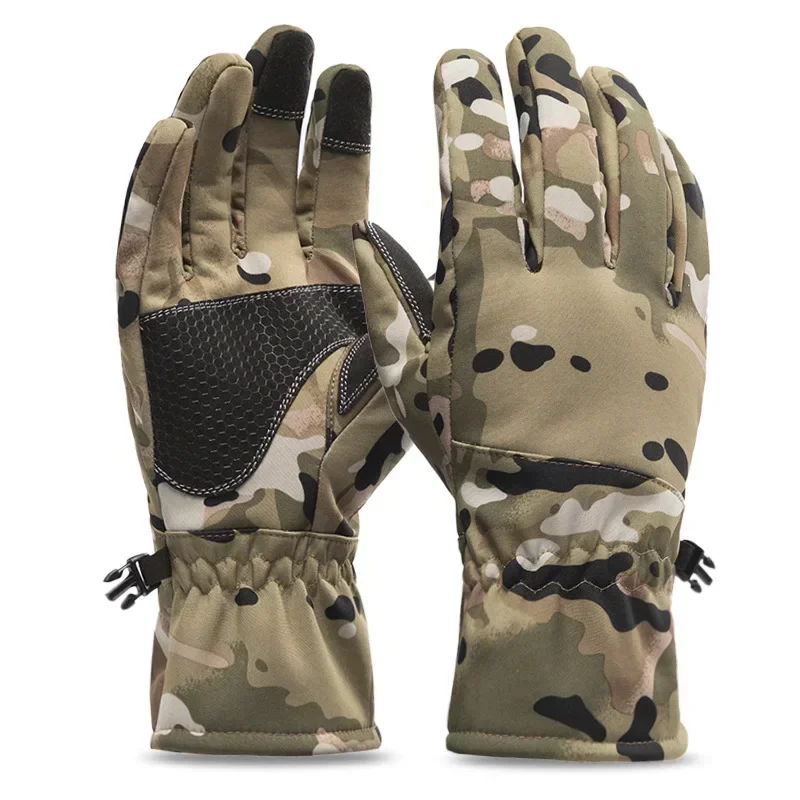 Winter Tactics Outdoors Camouflage Hunting Warm Non-Slip Fishing Gloves Waterproof Touch Screen Ski Camping Gloves