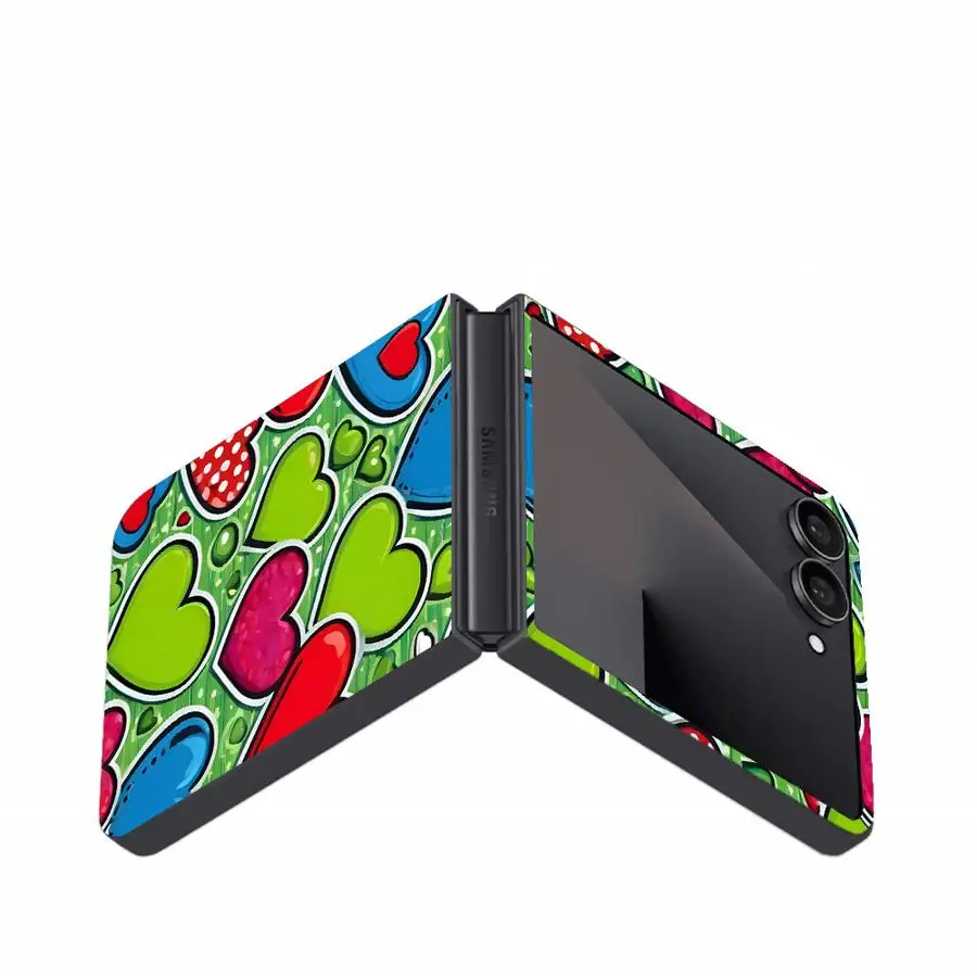 Colorful Hearts Graffiti Phone Case