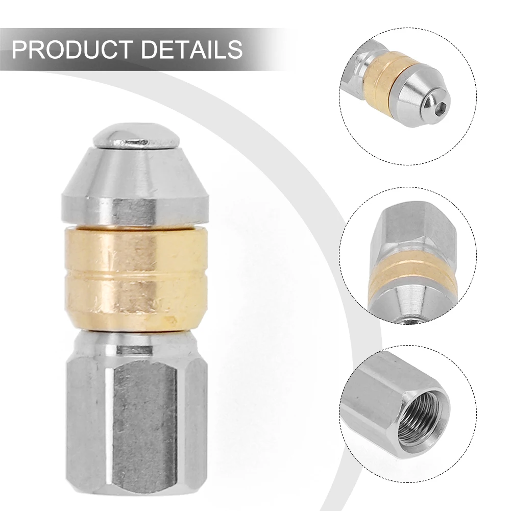 

High Quality Durable Pipe Cleaning Nozzle Outdoor Living Pressure Washer Parts Replacement Rotating Accessories