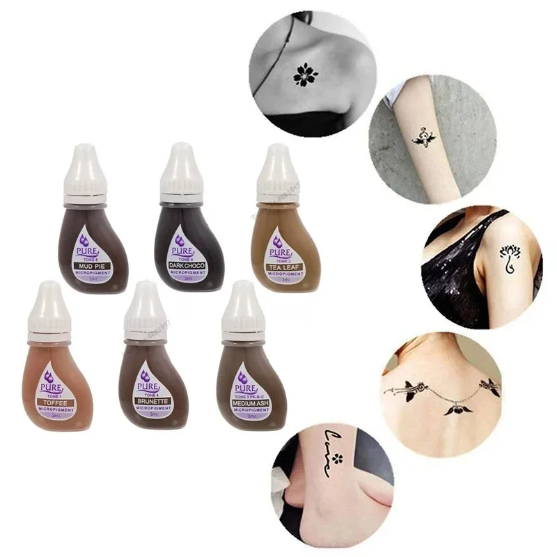3 Ml Tattoo Ink Microblading Original Pure Micropigment Permanent Makeup Natural Pigment Eyebrow Eyeliner Lip Tattoo Supplies