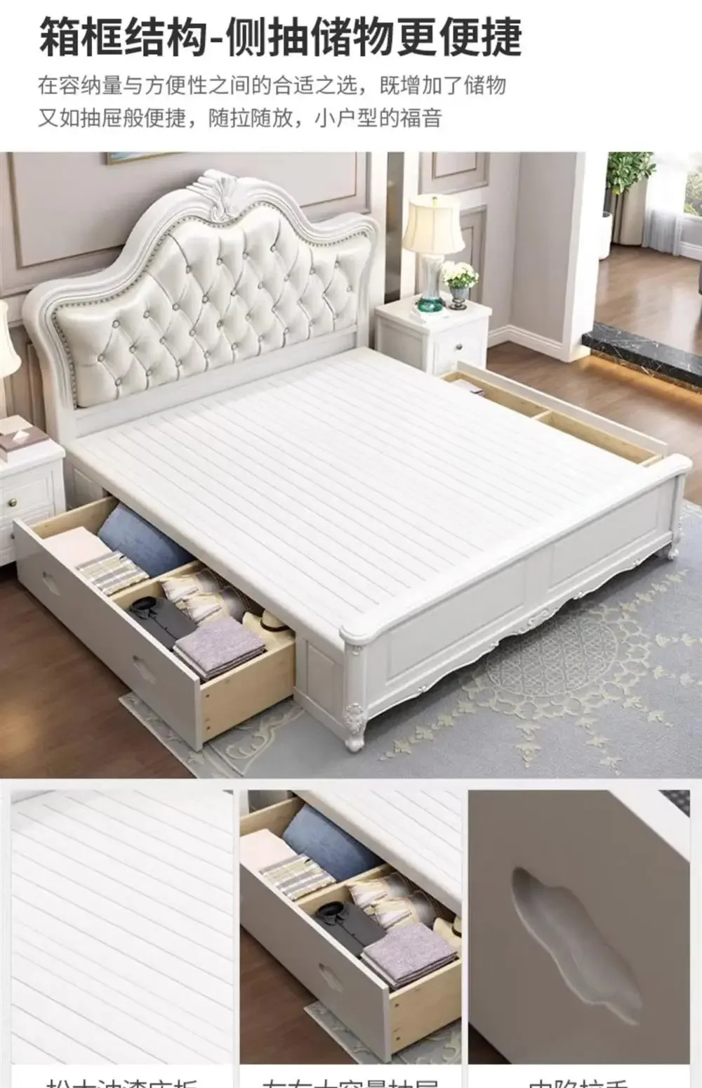 Modern Storage Space Bed Frame Wooden Design Adult Platform Bed Bases Bedroom Luxury House Mobili Per La Casa Home Furniture
