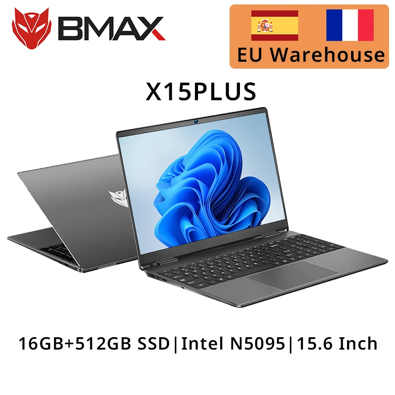 BMAX X15PLUS 15.6 Inch Laptop Intel N5095 CPU 16GB RAM 512GB SSD Windows 11 Notebook 1920*1080 Dual Wifi USB PC Gamer laptops 1