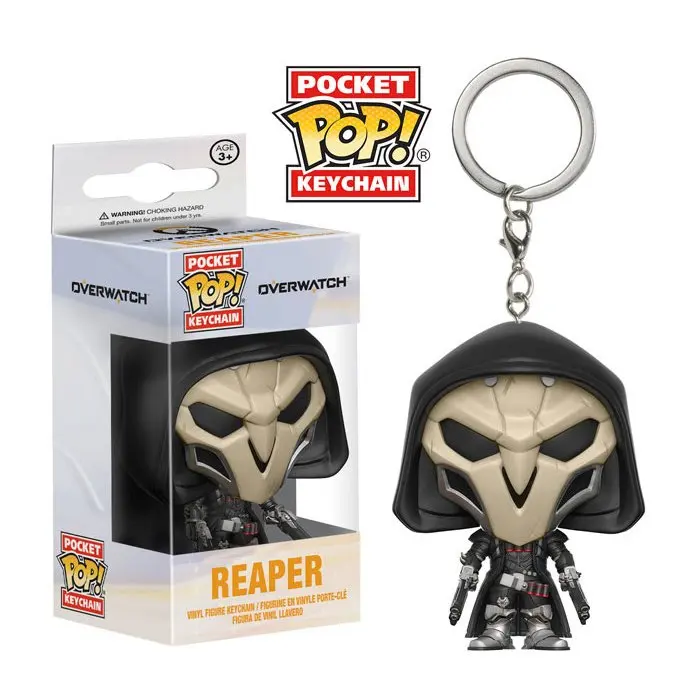 thumbnail image 2 of Funko Pop Game OW Heroes Figura sobre el juego TRACER/REAPER Llavero Figura de acción de PVC Colección Juguetes para niños con caja, 2 of 5