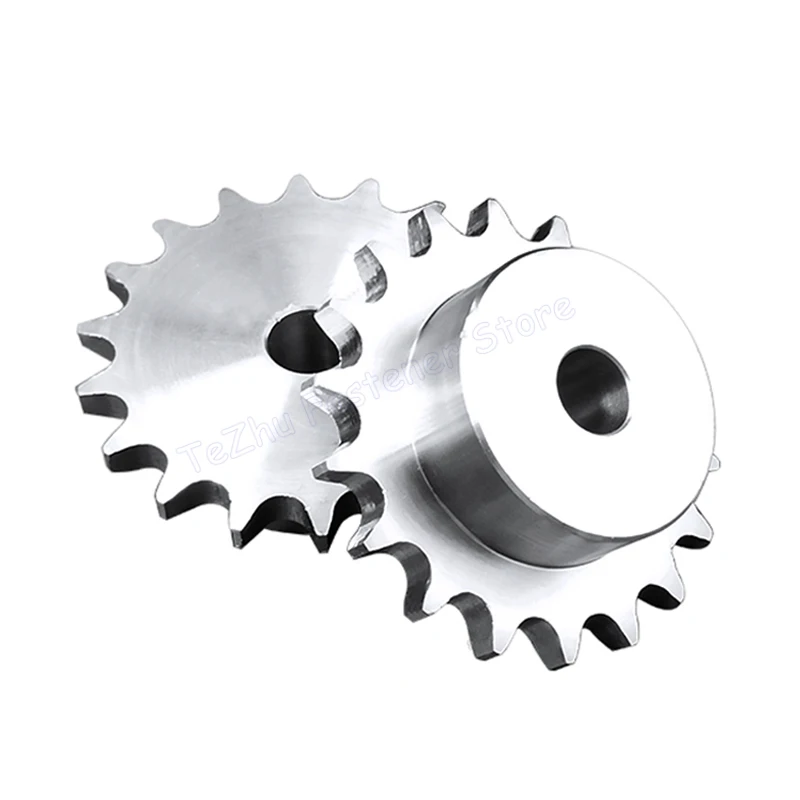1pc 15T-30T 06B Sprocket Wheel for Roller Chain 15 16 17 18 19 20 21 22 23 24 25 26 27 28 29 30 Tooth 304 Stainless Steel Gear
