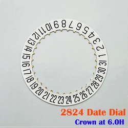 Black Date Wheel Dial for Automatic Mechanical Movement with 3.0 Crown and Versatile Day Date Display Options (A4 6.0H)
