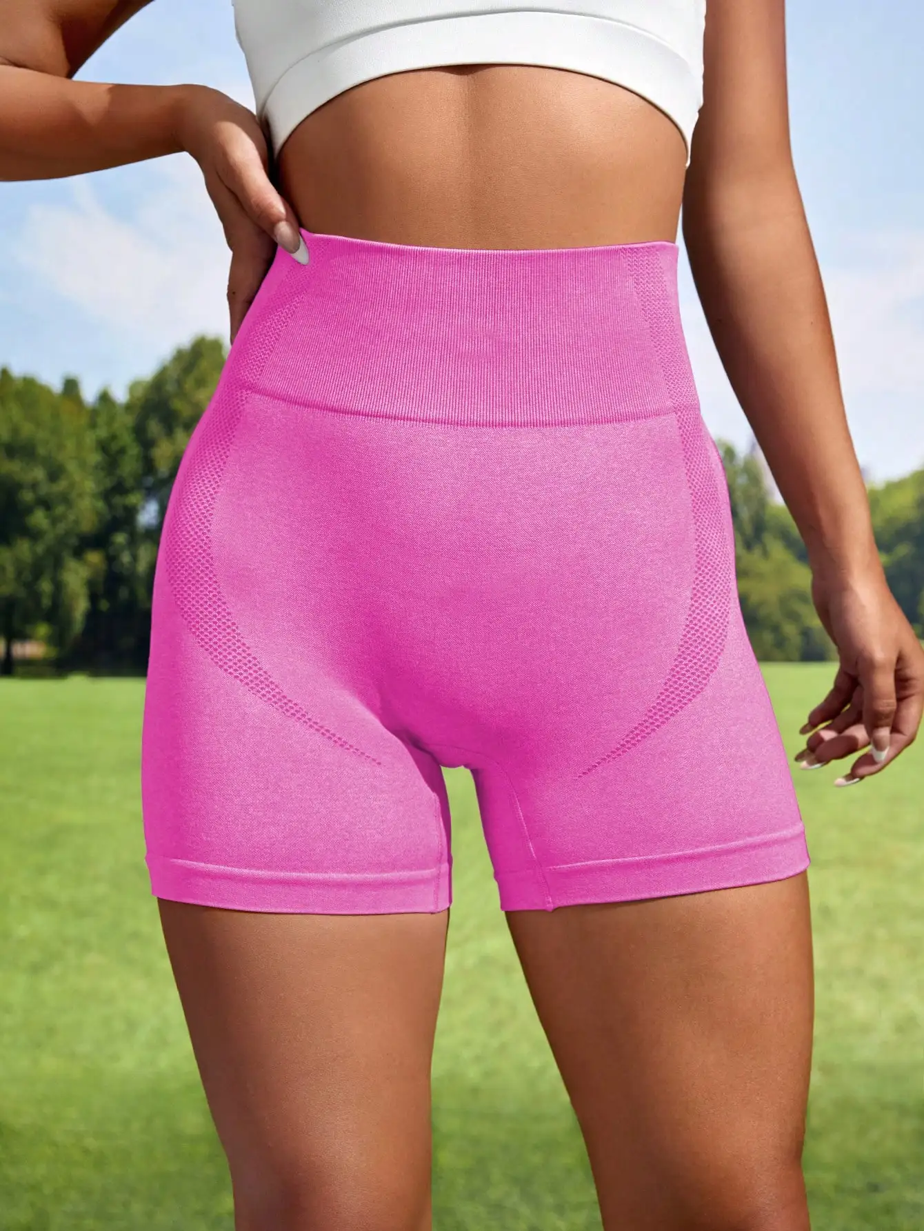 Women's Workout Yoga Running Shorts High Waist Summer Sweat-absorbing