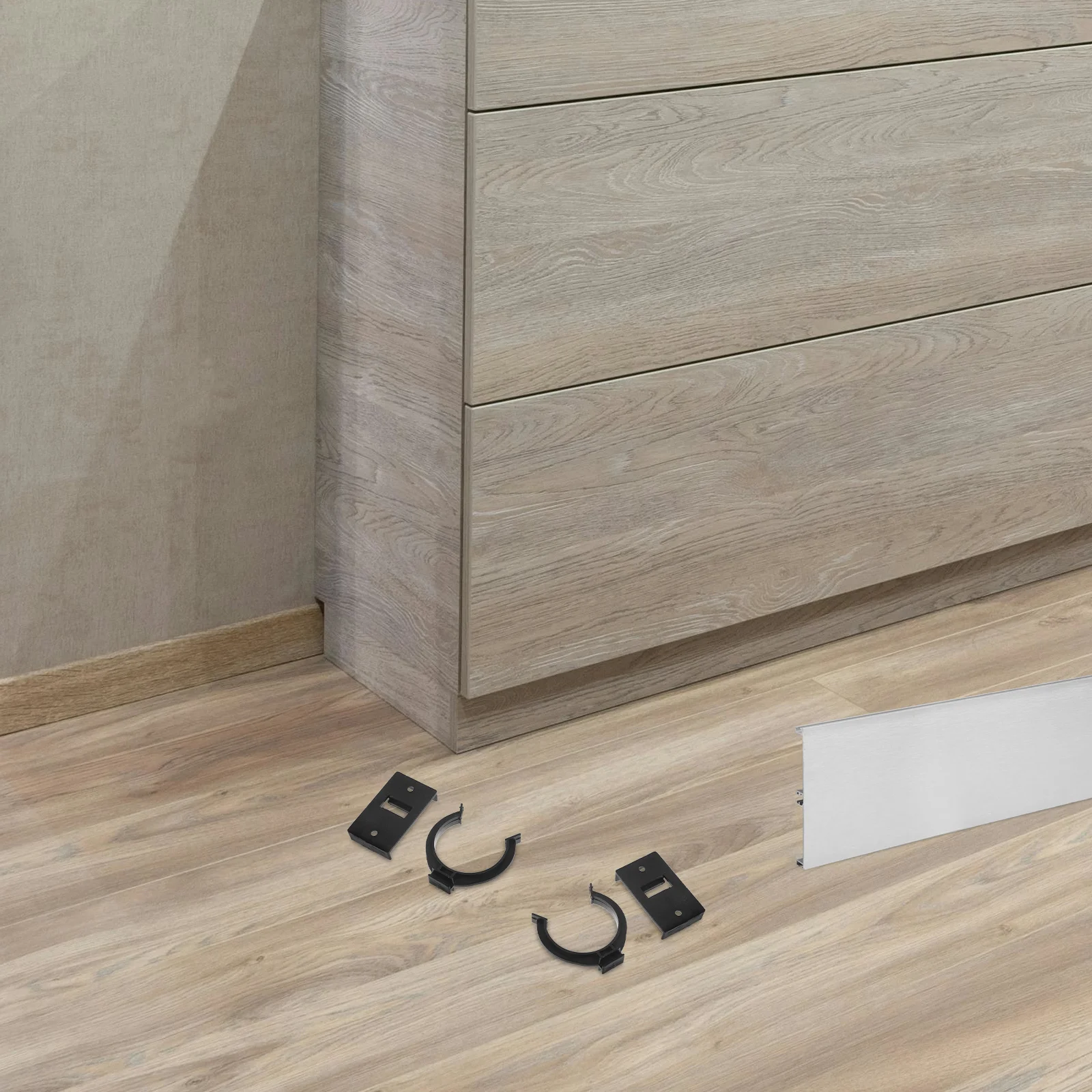 Furniture Leveling Feet Adjustable Plastic Kitchen Leg Plinth Clips Cabinet Catches Hardware Kick Board Clips 20Pcs