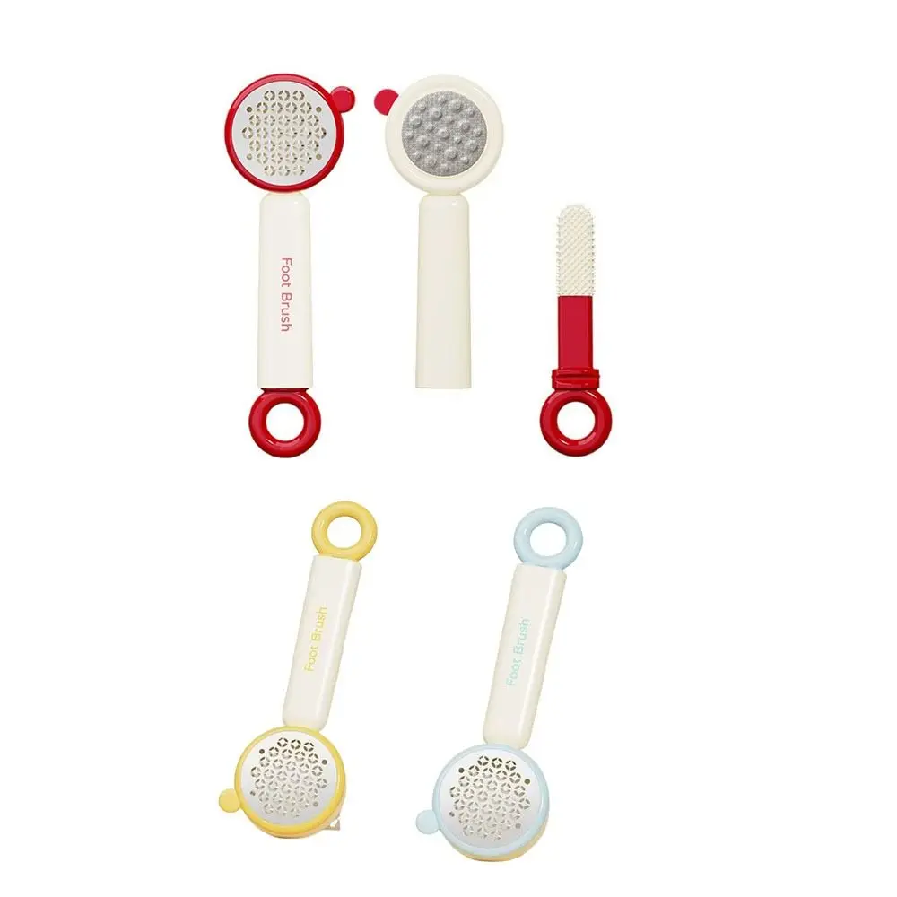 3 in 1 Foot Brush Scrubber Ergonomic With Handle Pedicure Scraper Foot File Handheld Exfoliating Dead Skin Callus Remover