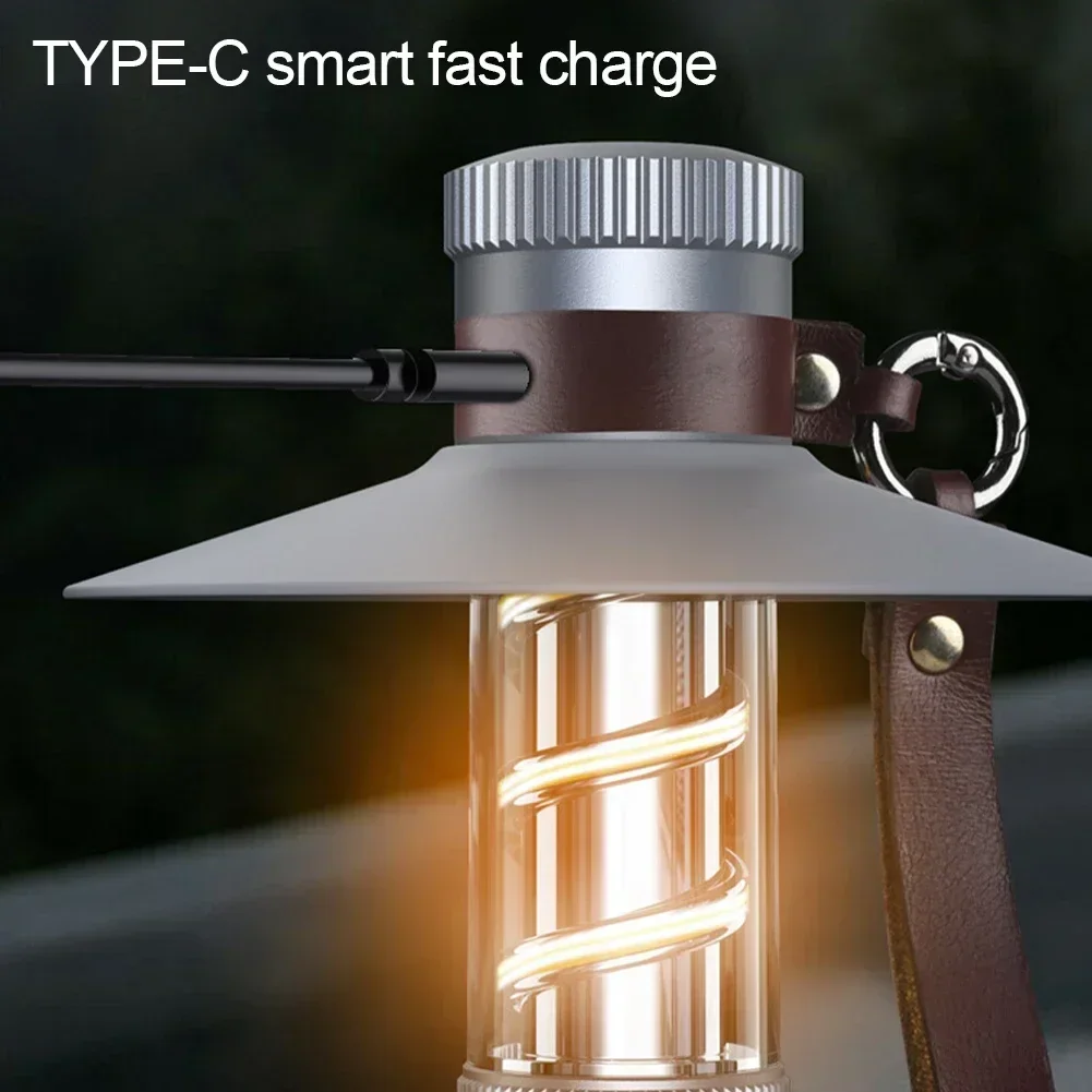 Description Picture 6 of itemOutdoor Retro Atmospheric Camping Light With Removable Lampshade Waterproof LED Flashlight With Hand Cord USB Charging