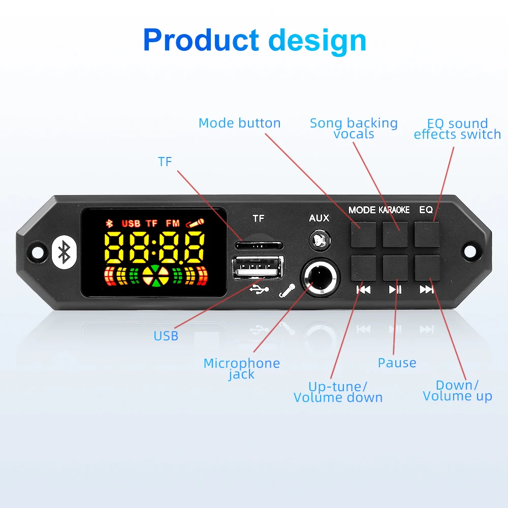 Title 44, 40W 12V Bluetooth 5.0 Audio Scheda amplificator...
