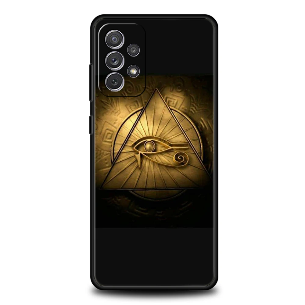 Heiliges Auge des Horus Ägypten Fresko Handyhülle für Samsung Galaxy A14 A54 A34 A51 A71 A72 A73 A32 A52 A52S A11 A21S A31 A41 Shell – Detail 2