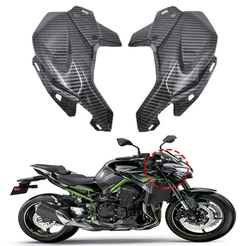 Motorcycle Front Side Nose Cover Headlight Panel Fairing Cowl Carbon Fiber Look For KAWSAKI Z900 2017-2019 Z 900 17 18 19