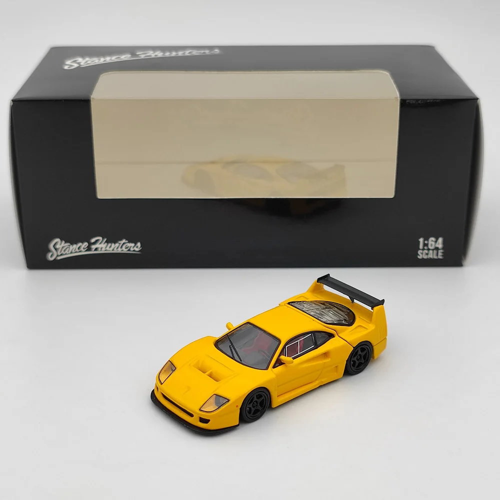 

Diecast Alloy 1:64 Scale Yellow F40LM Supercar Cars Model Adult Nostalgia Classic Collection Toys Souvenir Gifts Static Display