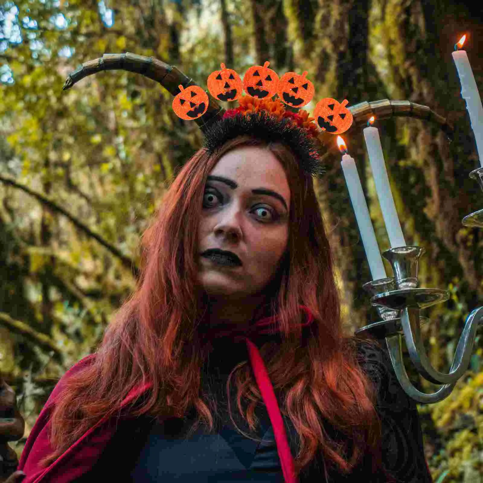 

Pumpkin Headband Halloween Elements Bands European American Cosplay Costume Props Cloth Party Hairband Hairbands Funny