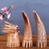 Handmade Natural Yak Horn Massage Comb Scalp Scraping Meridian Massage Anti-Static Hair Comb for Neck Head Body SAP Relaxation 1