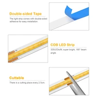 DC5V USB Tuya Smart app WiFi COB LED Strip Light，1M 2M 3M 5M Dimmable COB LED Strip Work With Alexa/Google Home/Smart Life APP - Image 4