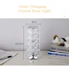 Rose Crystal Lamp Crystal Lights Touching Control with USB Port 3/16 RGB Color Changing Romantic Rose Diamond Table Lamp 5