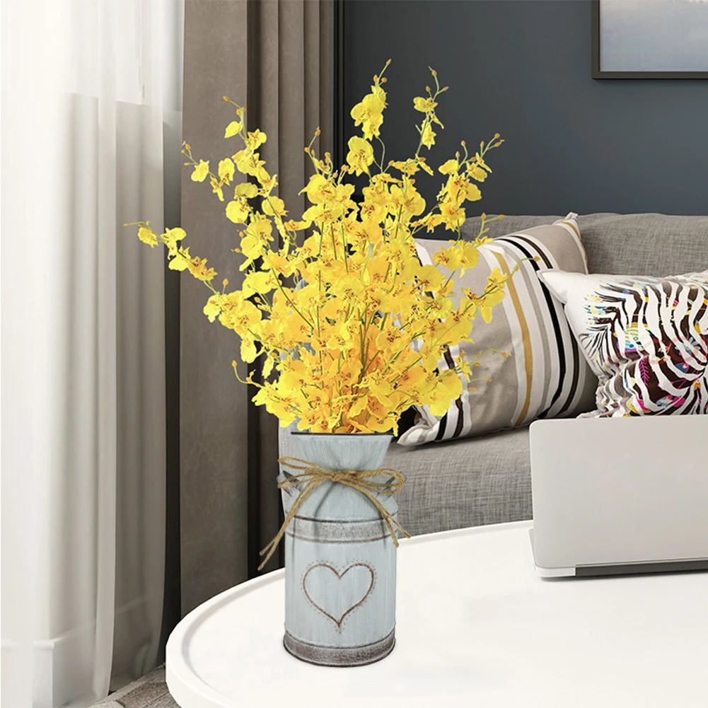 Home Plants Flowers Branch Potted Retro Shabby Chic Flower Jug Holder Metal Flower Arrangements Home Decoration 2