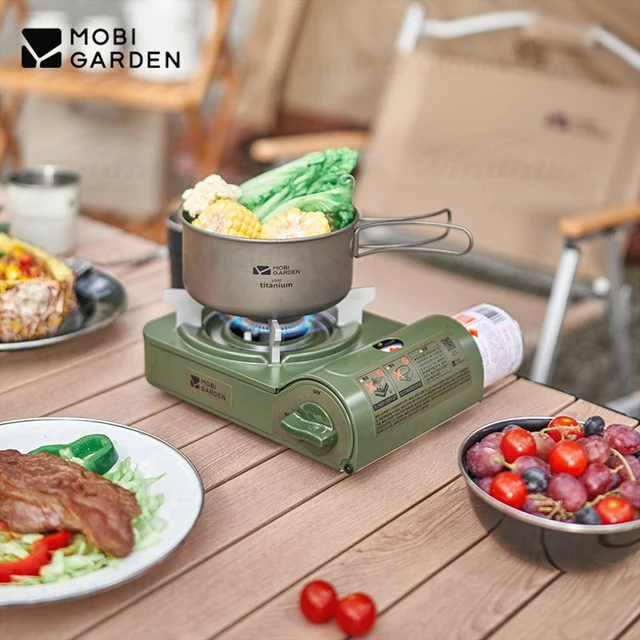 Cuisinière à gaz portable, mini four de camping, réchaud de pique