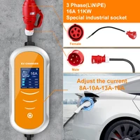 IPENGEN EV Charger 16A 11KW Type 2 IEC-62169 CEE Plug Adjust Current Timer EVSE Charging For Hybrid Eletric Vehicle Cars ﻿ - Image 3