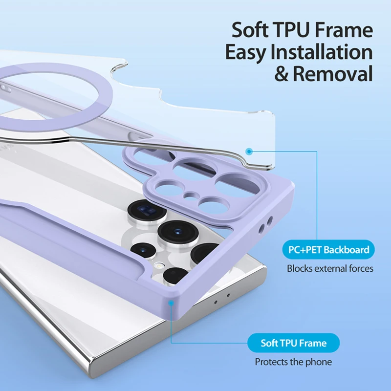 For Samsung Galaxy S24 Ultra Case DUX DUCIS Skin X Pro Folio Magnetic Leather Flip Stand Cover with Card Slot for S24 Plus