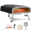 VEVOR Outdoor Pizza Oven, 16In, Gas Fired Pizza Maker, Portable Outside Stainless Steel Pizza Grill w/360° Rotatable Pizza Stone 1