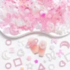 50PCS Pink series Mixed Design 3D Arcylic Nail Art Decorations Charms Exqusite Acrylic Jewelry kawaii Nail  DIY Nail Accessories 2