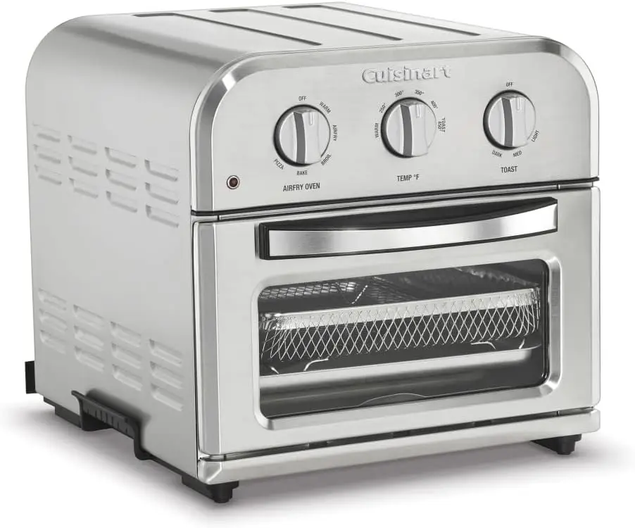TOA-26 Compact Airfryer Toaster Oven, 1800-Watt Motor with 6-in-1 Functions and Wide Temperature Range, Air Fryer, Sta