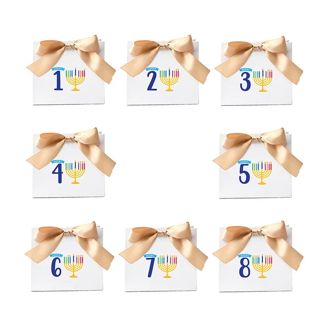 8 Nights of Hanukkah Countdown Calendar Candy Bags Happy Chanukah Fireplace  Mantle decoration Jewish Holiday kid boy girl gift - AliExpress