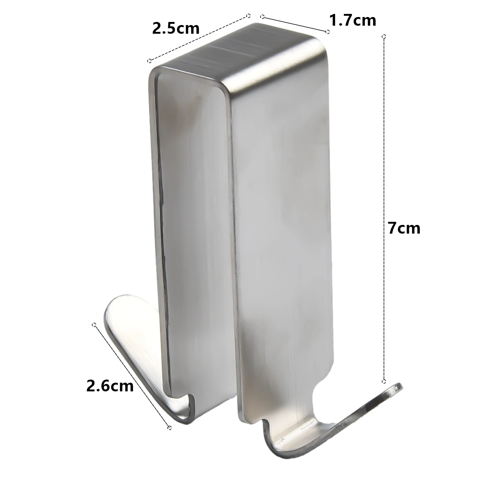 Shower Door Hook Stainless Steel Double Side Hooks Bathroom Door Hook Over Glass Punch-free Towel Rack Glass Wall